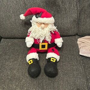 Festive Red and White Santa Plush Decor